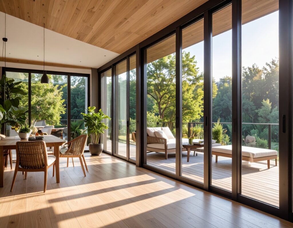 Rideaux de verre terrasse