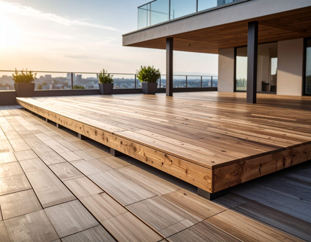 Terrasse en bois extérieur