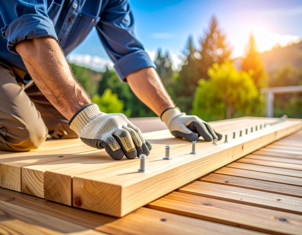 Terrasse en bois extérieur