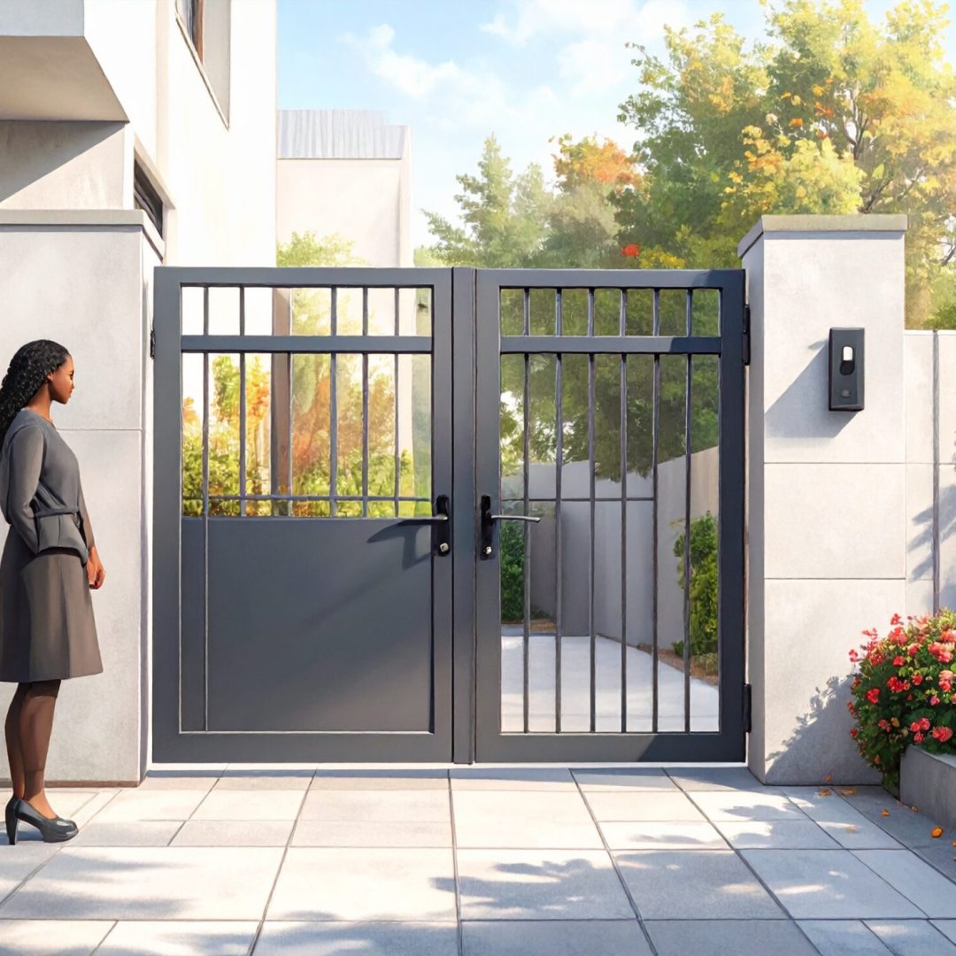 photo d'un portillons en aluminium
