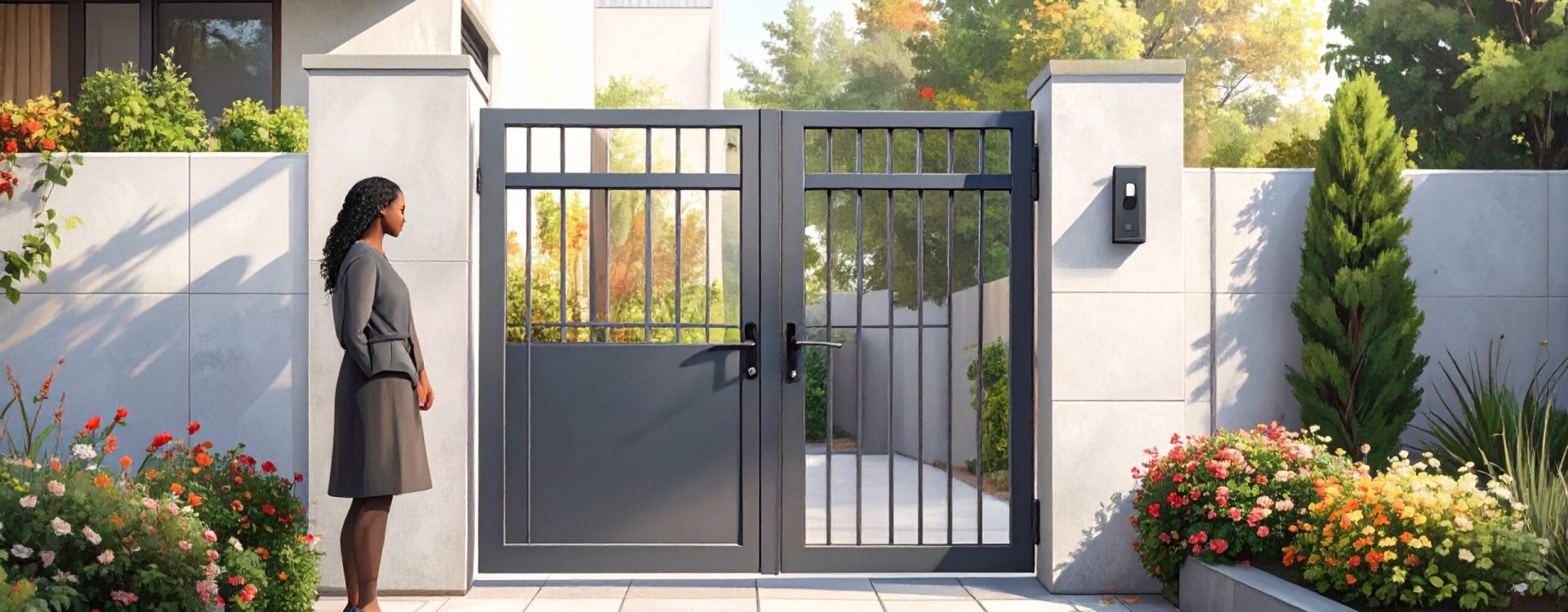 photo d'un portillons en aluminium