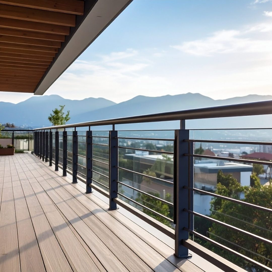 Firefly_barriere contour terrasse; balustrade métallique; vue en situation sur une terrasse a 384833