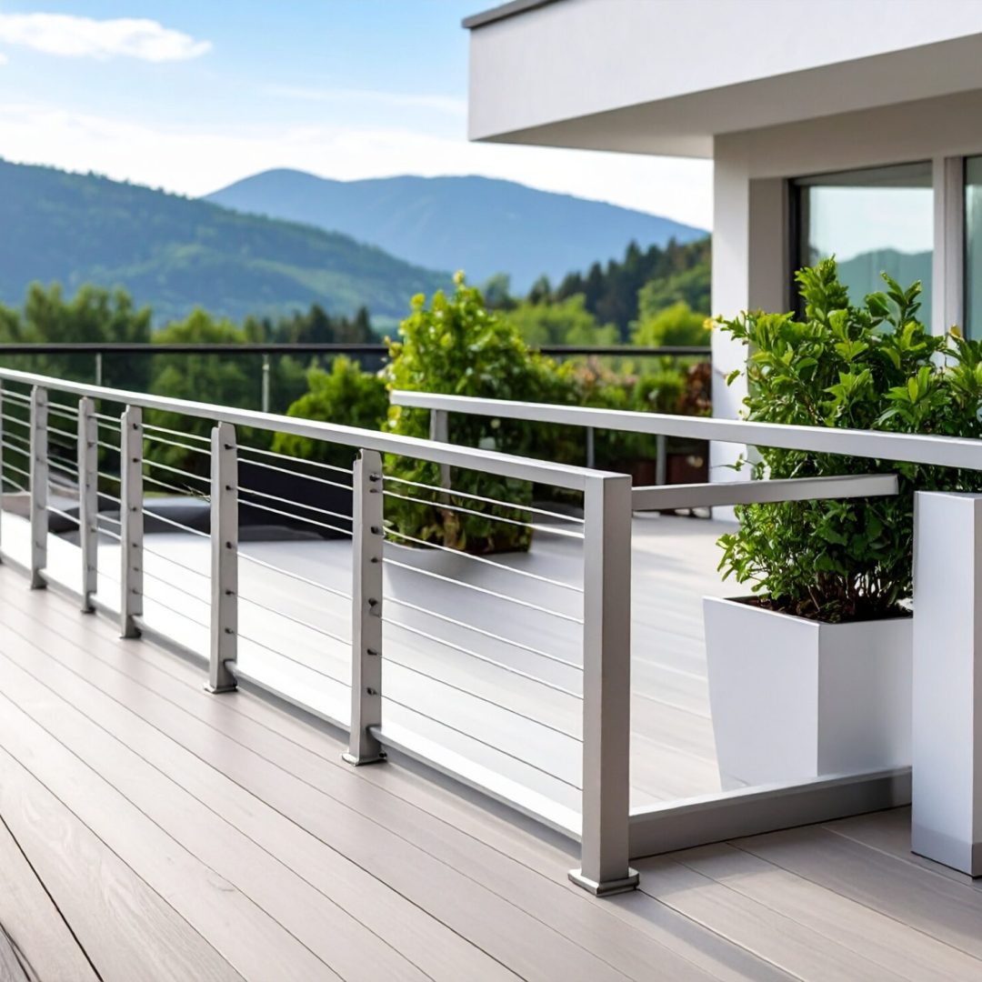 Firefly_barriere contour terrasse; balustrade métallique; vue en situation sur une terrasse a 867834