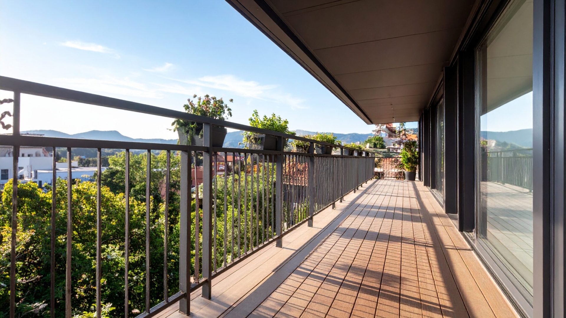 Firefly_mezzanine avec garde-corps metal; balustrade métallique; vue en situation sur une ter 594907