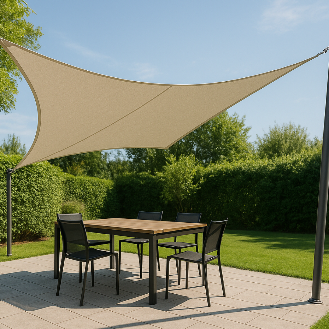 VOILE OMBRAGE POTEAUX ALU